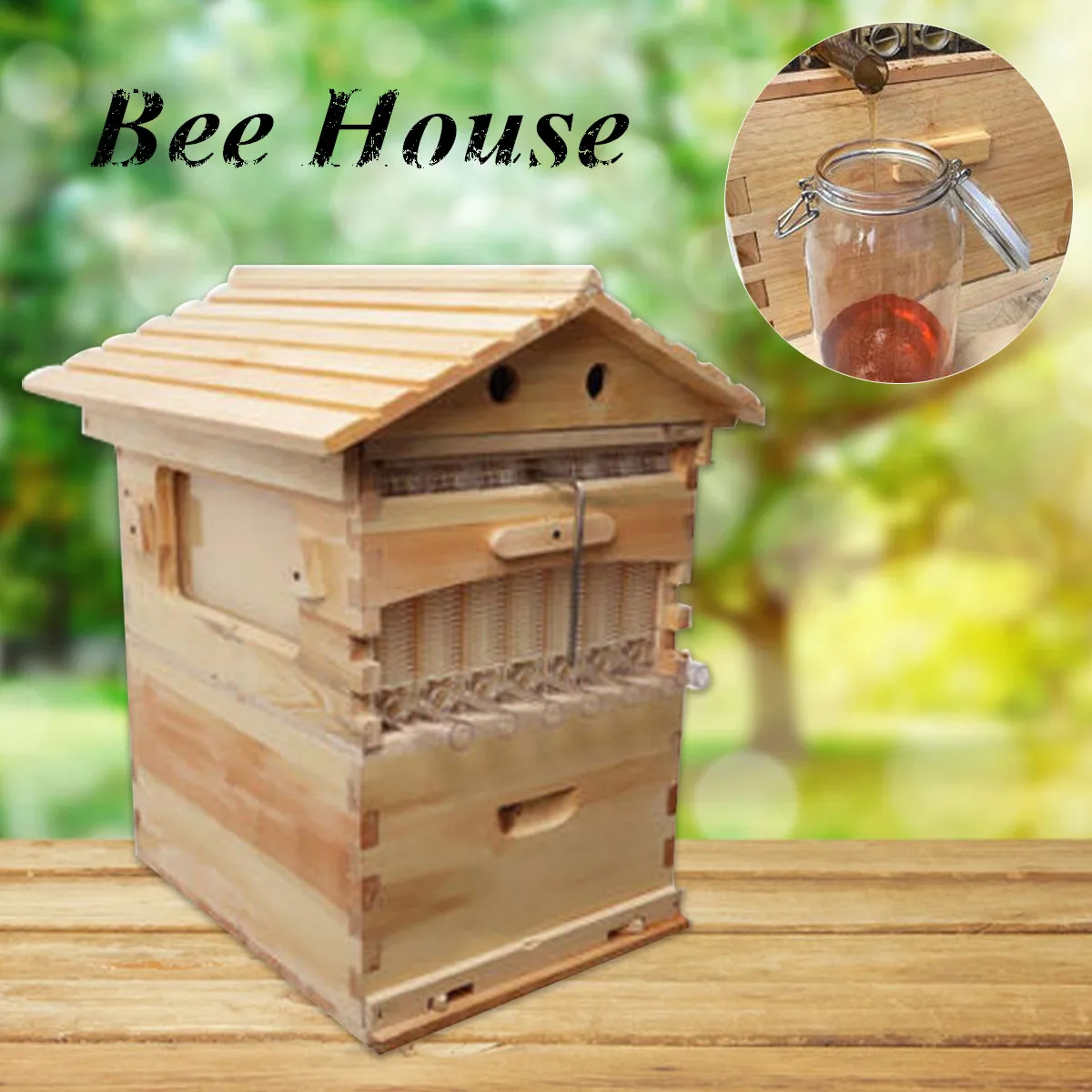 

New Unique Beekeeping Box House 65x42x23CM Excellent Beehive House With Fine Wood