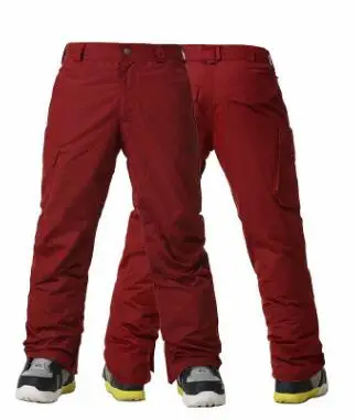 Водонепроницаемый зимние лыжные брюки Для мужчин теплые сноубордические брюки лыжные брюки пояс Спорт на открытом воздухе много стилей несколько цветов - Цвет: color2