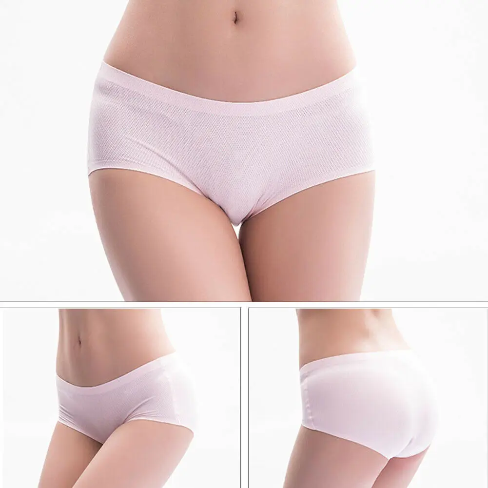 

Women Panties Underwear Knickers Shorts Low Waist Seamless Thong Briefs Bottoms Black White