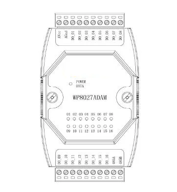 WP8027ADAM 16 DO цифровой выход Modbus RTU