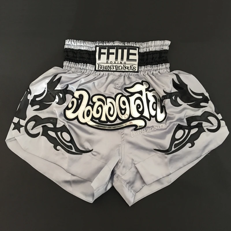 FFITE MMA trunks blue boxing training kickboxing shorts muay thai boxeo