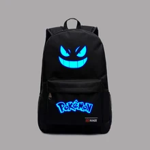Männer Rucksack Pokemon Gengar Rucksack Galaxy Leucht Druck Rucksack Animation Rucksack Schultaschen für Jugendliche Mochila
