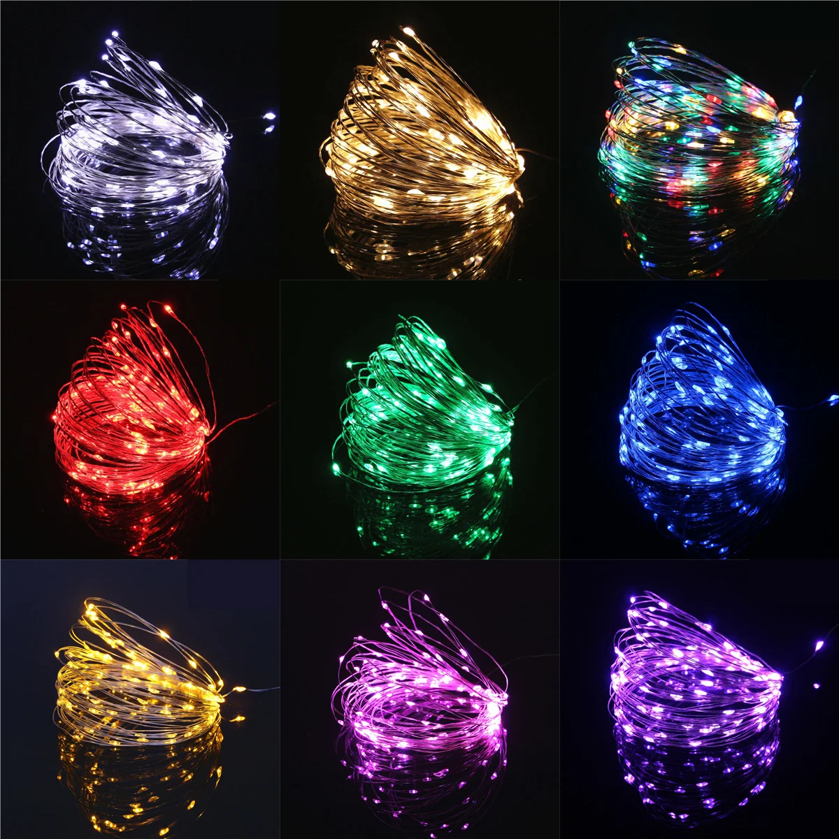 

Christmas Lights 2M/5M/10M Waterproof Silver Mini Fairy String Light Decoration Lamp for Home,Wedding Operated by AA Battery