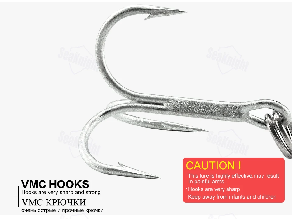 Seaknight SK050 SK051 SK053 Whopper Plopper плавающие рыболовные приманки 13g/90 мм 19 г/110mm 39g/130 мм 7 шт с твердой верхней частью приманки Крючки vmc