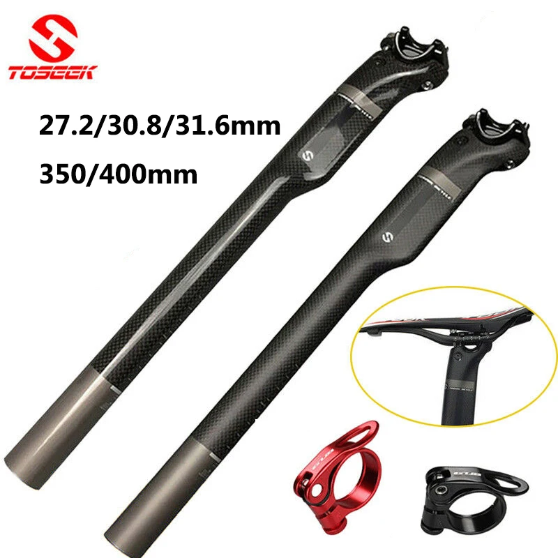 

TOSEEK Carbon Seatpost Mountain Ultralight Bike Matte Glossy Road Bike Seat Post 27.2/30.8/31.6mm Seatpost 31.8/34.9mm