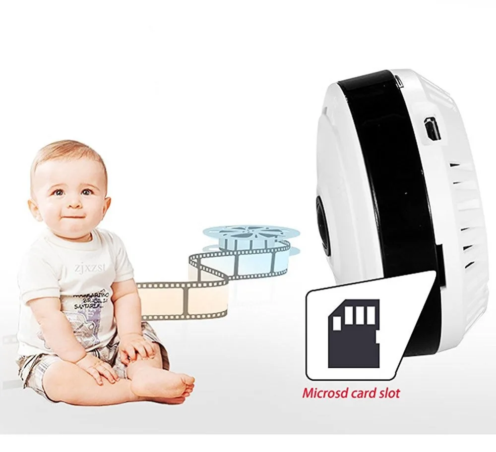 Yobang Security Wireless IP Camera 360 View Panoramic Fish-eye WiFi Support SD Card 960P Smart Security CCTV Camera Night Vision