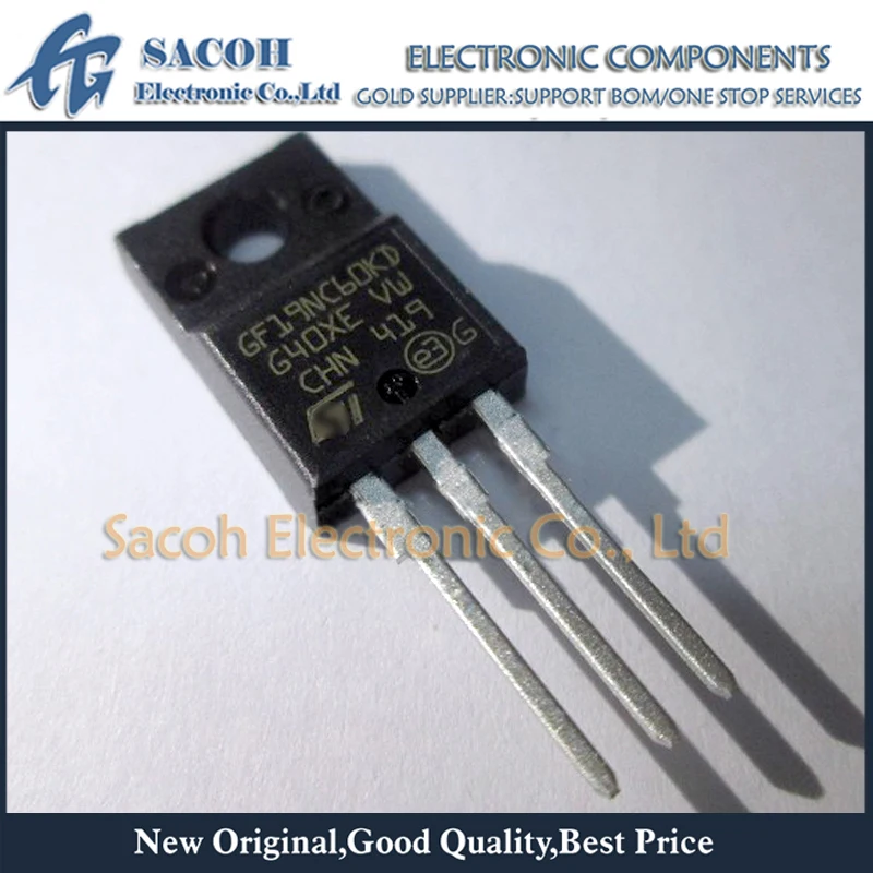 

New Original 10PCS/Lot STGF19NC60KD GF19NC60KD OR STGF19NC60SD OR STGF19NC60HD TO-220F 19A 600V Very Fast IGBT Transistor