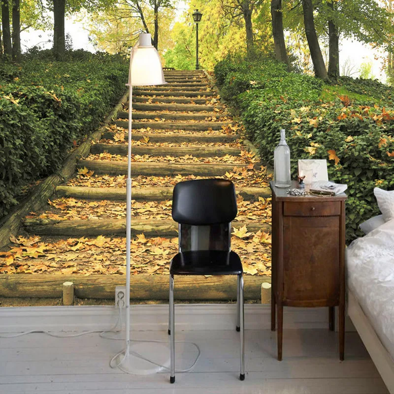 Custom-3D-Photo-Wallpaper-Modern-Forest-Park-Staircase-Ladder-Woods-Mural-TV-Background-Wall-Painting-Home (1)