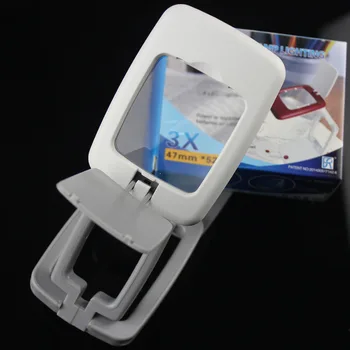 

Magnifying Glass For Reading Writing 1PC LED Compact Desk Lamp Lighting Loupe Multifunction Foldable 3X Magnifier