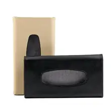 Автомобильный солнцезащитный козырек полиуретановая кожа коробка Авто зажим держатель бумаги салфетки, аксессуары