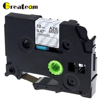 

Greateam 1Pcs TZe135 Compatible for P-Touch Brother Label Tape TZe-135 TZ-135 TZ135 White on Clear 12mm for P Touch Label Makers