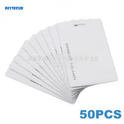 Diysecur 50 шт./лот Толстая Близость 125 кГц RFID EM/ID карты для Управление доступом время часы Применение