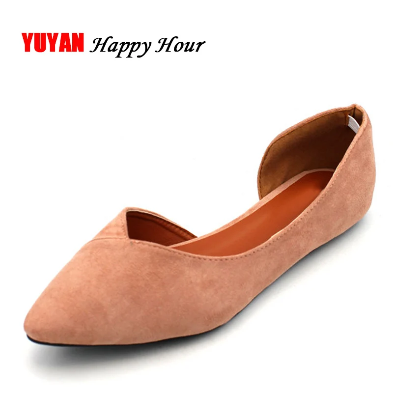 

New 2019 Fashion Shoes Women Flats Pointed toe Elegant Ladies Single Shoes Women's Flats Ladies Brand Pink Black Red ZH2697