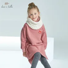 DBK8328 Dave Bella Осень/Зима Дети обувь для девочек платья женщин платье лолиты для девочек Дети с длинным рукавом высокое качество платье