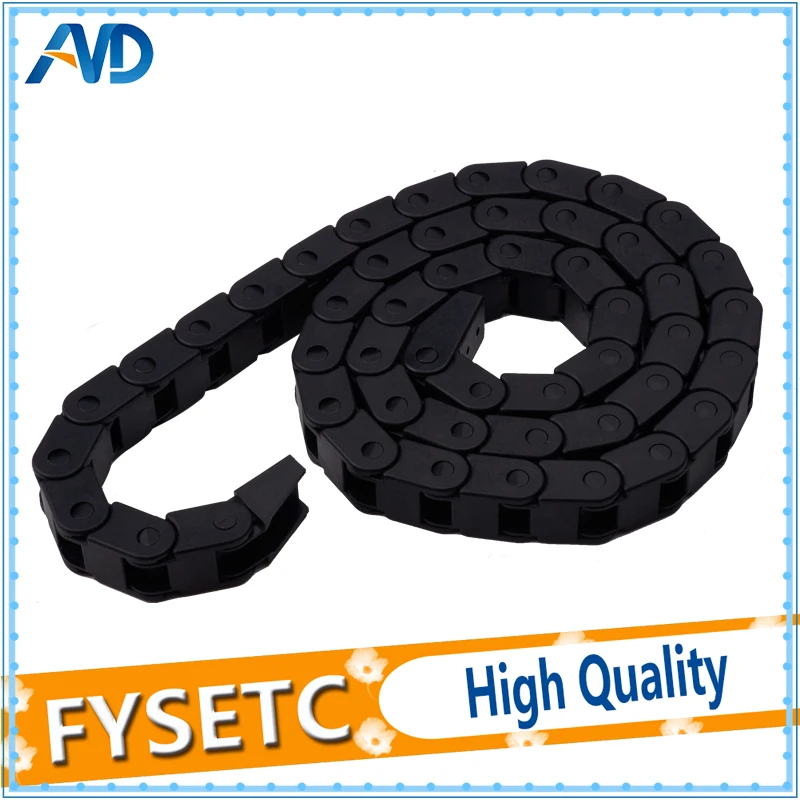 Запчасти для 3D принтера L1000мм 10x10mmCable Drag Chain Wire Carrier 10*10 мм с концевыми
