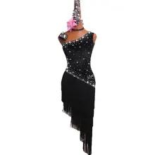 Блестящие стразы на заказ, платье для латинских танцев, женские Профессиональные Платья для танго, латинский танец самба, платье для сальсы