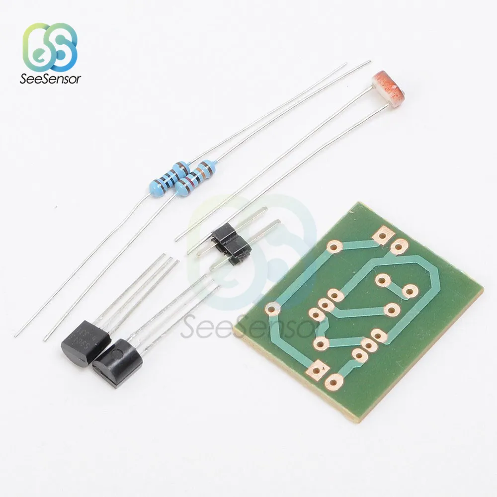 

Light Control Sensor Switch Module Photosensitive Induction Switch Kits DIY Electronic PCB Trainning Integrated Circuit Suite