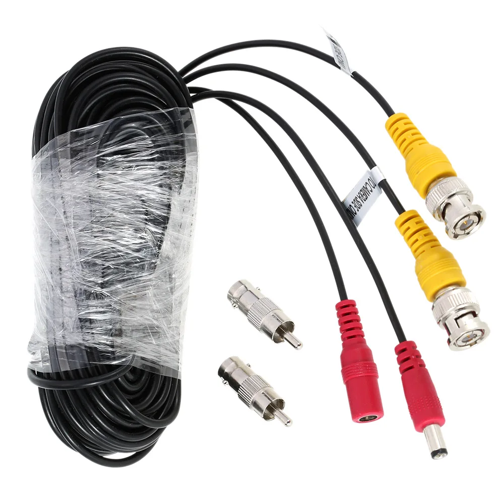 

CCTV Camera Accessories 65ft 20M CCTV Cable BNC Video Power Siamese Cable for Surveillance DVR Kit