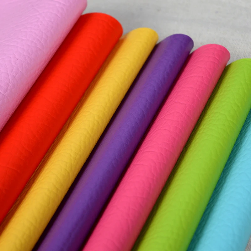  50x140cm Big Lychee Pu Leather Faux embossed leather Faux Leather Fabric for Sewing artificial synt