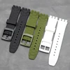 Silicone strap men's 21mm Suitable for swatch strap series ladies outdoor sports waterproof natural rubber strap buckle accessor ► Photo 3/6