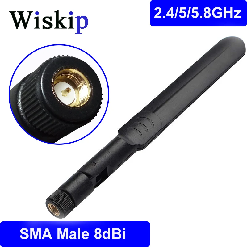 

2.4GHz 5GHz 5.8GHz WiFi Antenna 8dBi SMA Male Dual Band 2.4G 5G 5.8G for Wireless Routers PC Repeater Desktop FPV UAV Drone