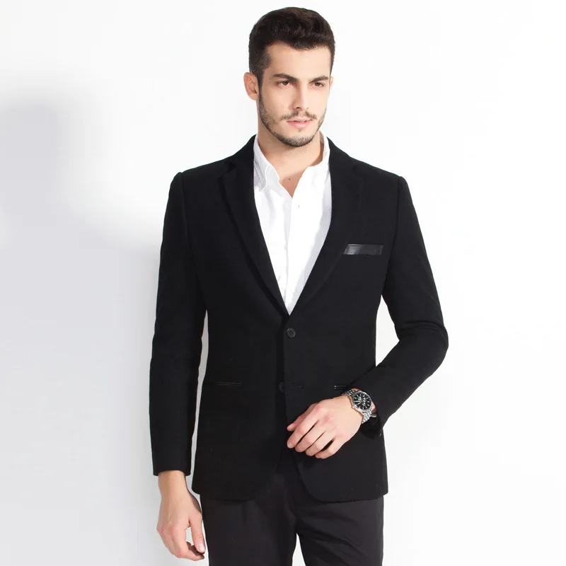 2015 Últimas Italiano Trajes de Otoño Invierno de la Marca Original Caro Mejor Negro de Lana