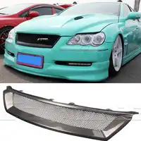トヨタレイツマークxカーボンファイバーフロントボディキット自動バンパーメッシュグリルグリル用トヨタレイツ2004-2009ないロゴ