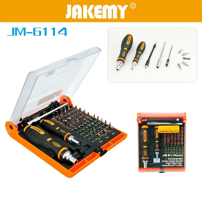 

JAKEMY Torx Screw Tools Screwdriver Set Hex Cross Flat Y Star Screw Driver for PC Cellphone Computer 73 in 1 Multi Bits
