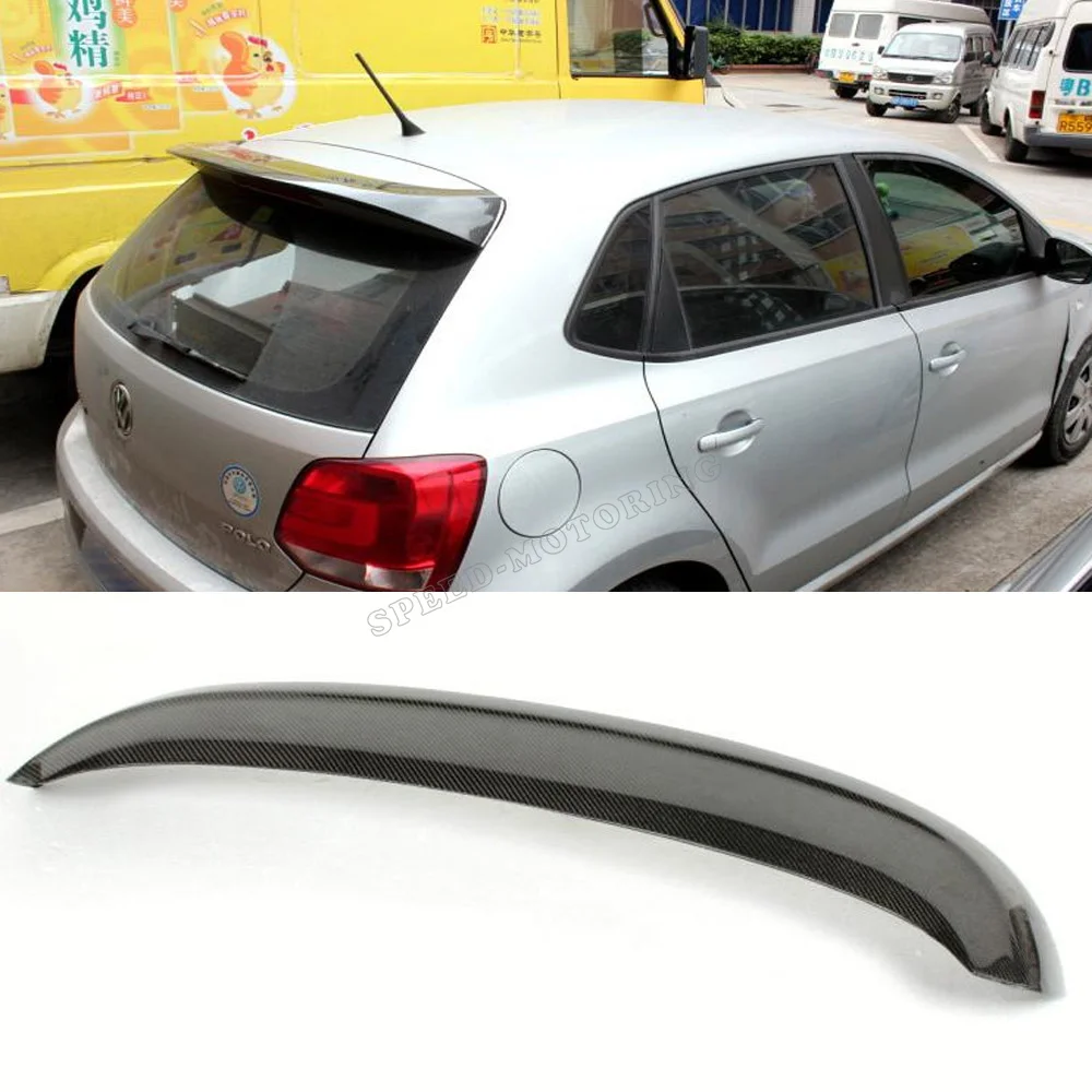 Buy POLO ABT style carbon fiber rear roof lip spoiler