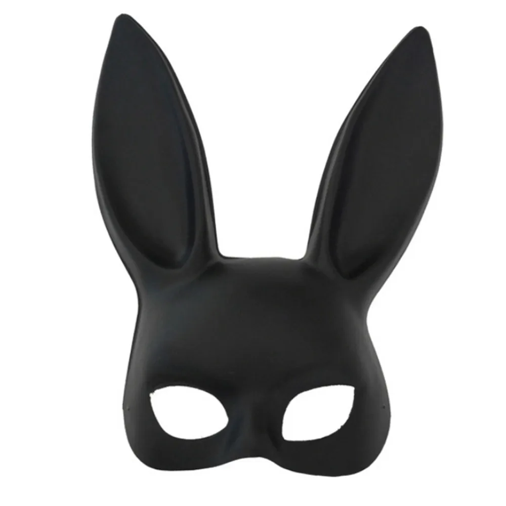 Hot Women Girl Sexy Rabbit Ears Mask Cute Bunny Long Ears Bondage Mask Halloween Masquerade Party KTV Cosplay Costume Props  (9)