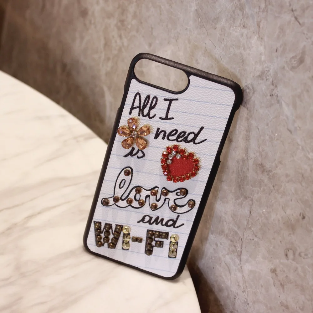 Aoweziic Luxury Love WiFi willow nail extravagant drill For iphone X XR XS MAX mobile phone shell 6s 7 8Plus protection sleeve
