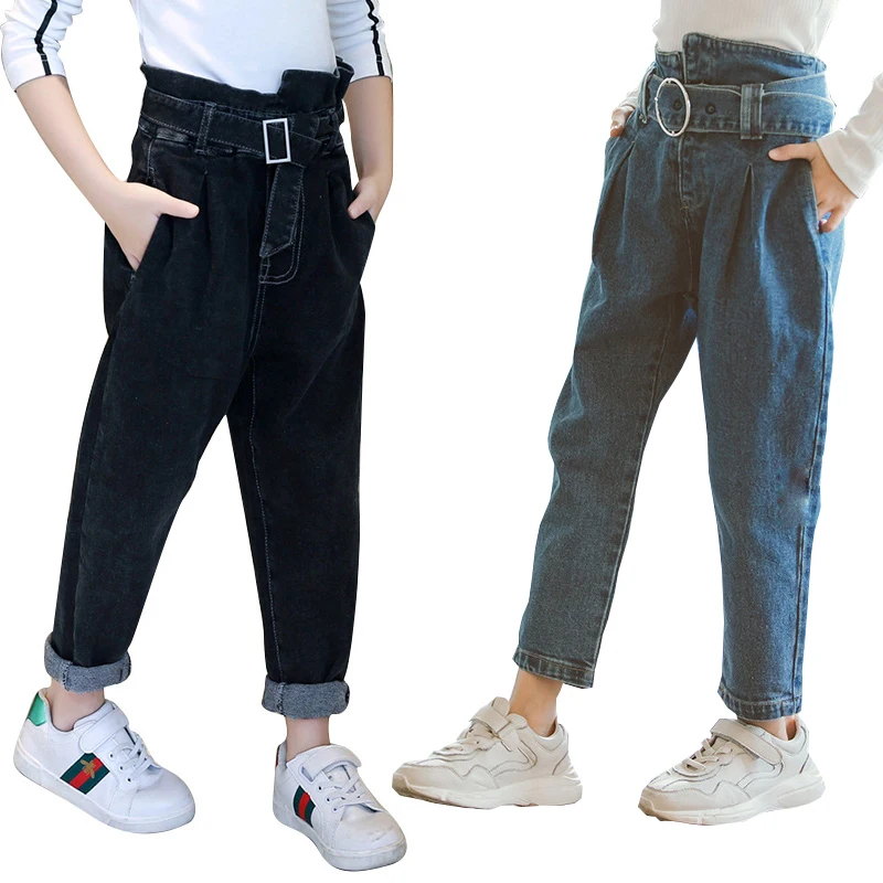 

Spring Autumn Children Jeans Long Pants Teenage Girls Elastic Waist Jeans for Girls Trousers School Kids Jeans Denim 7 8 9 10 Y
