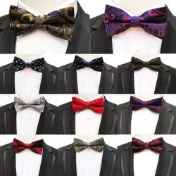 Для мужчин высокого Класс Цветочный Пейсли бабочкой свадебные Регулируемая мода галстук-бабочка Лидер продаж BWTHZ0511