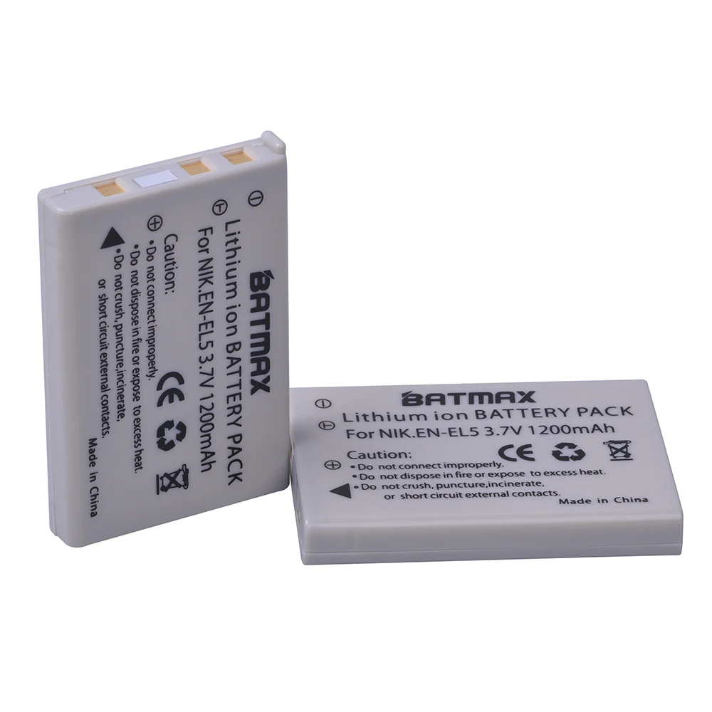 Günstige 2 Stücke 3,7 V 1200 mAh EN EL5 EN EL5 ENEL5 Batterie + LCD USB ladegerät für NIKON Coolpix P530 P520 P510 P100 P500 P5100 P5000 P6000