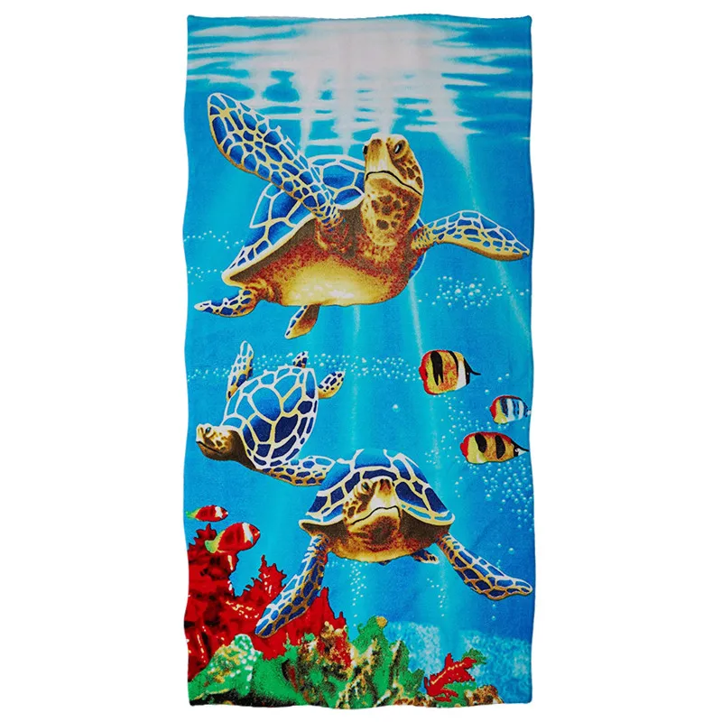 Пляжное полотенце с принтом акулы, черепахи, волка для женщин, мягкое Впитывающее мужское банное полотенце для ванной комнаты, полотенце для взрослых, полотенце для душа, s - Цвет: Z4907