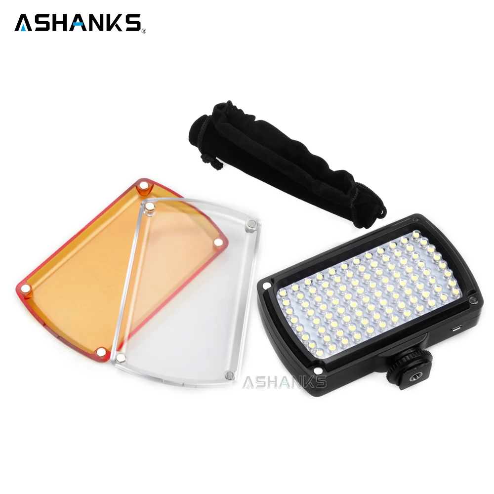 ASHANKS LED Video Light on Camera Photo Lighting Bulbs Hotshoe LED Lamp Light for USB Charger DSLR Wedding Photographic Lighting