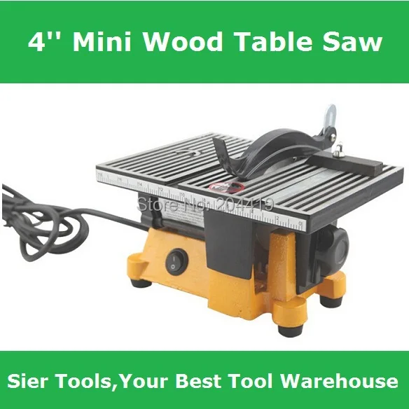 

Mini 60W Table Saw/4'' Wood Cutting Table Saw/ Wood Saw with 2pcs blade
