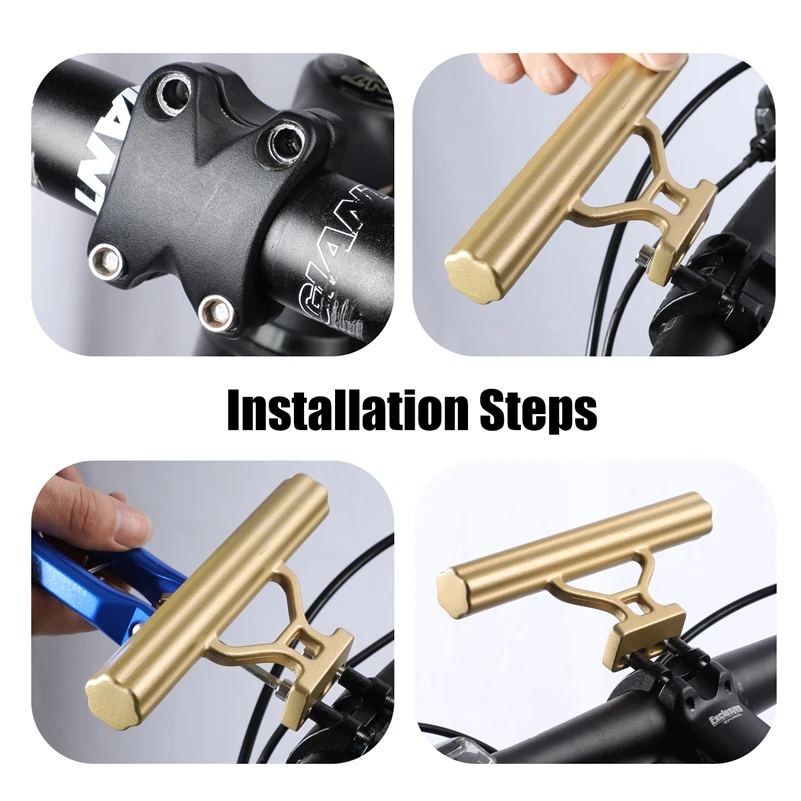 Bicycle Handlebar Extender and Flashlight Holder