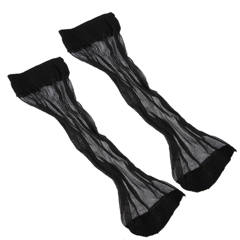 3 Pairs Transparent Crystal Silk Socks Women Summer Thin Ankle Socks Mens Sheer Silk Meias Invisible Short Harajuku for Girls (4)