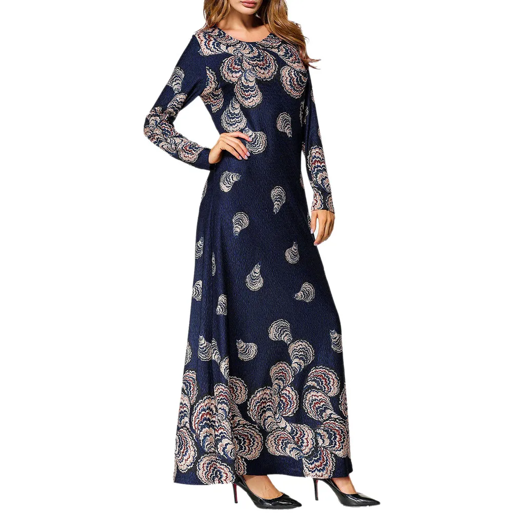 Женское Повседневное платье макси Elbise Vestido sukienki damskie мусульманское модное с