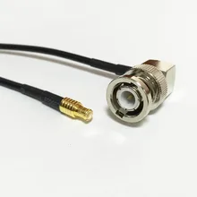 New BNC Male Plug Right Angle Switch MCX Male straight pigtail cable RG174 Wholesale 20CM 8″ Adapter