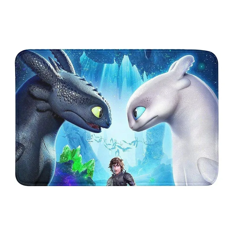 

Door Mat Cartoon How To Train Your Dragon Lovers 3D Printing Bath Mat Anti-Slip Washable Kitchen Bedroom Hallway Floor Doormats