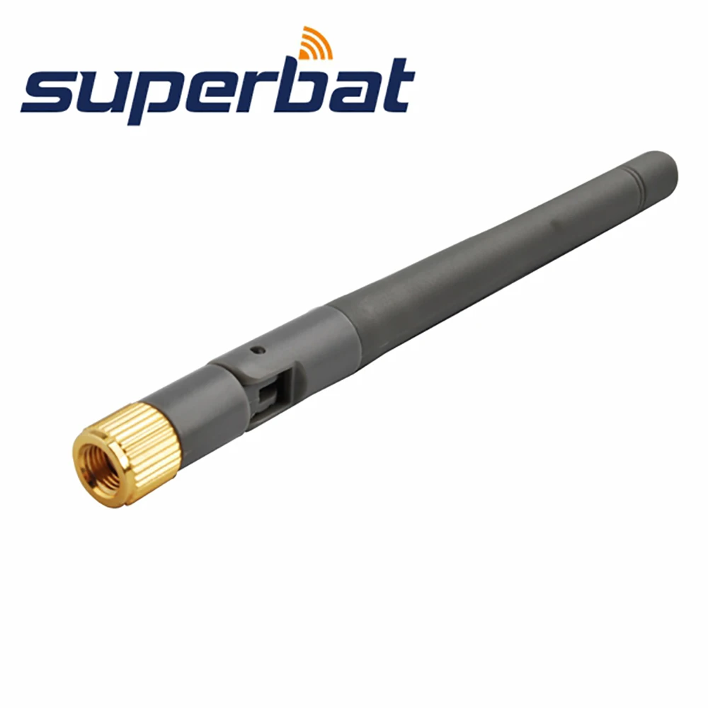 

Superbat 5.8Ghz 3dBi Omni WIFI Antenna RP-SMA Male Connector for Wireless Router Grey Rubber Ducky Aerial