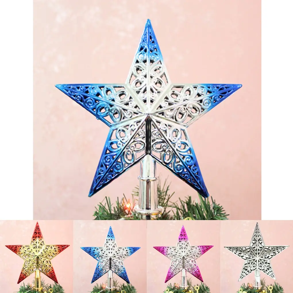 

Christmas Tree Ornaments Outdoor Colourful Star New Year Decoration Party Supplies Pendant 4 Color
