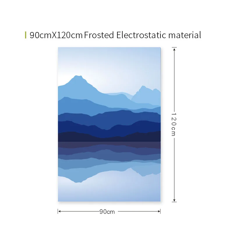 Стеклянная оконная пленка статическая цепляющая матовая непрозрачная уединенная стеклянная пленка контактная бумажная оконная отделка BLT1347 горное море - Цвет: 90x120cm