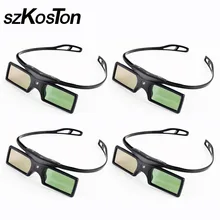 4pcs/lot DLP Link 3D Glasses Active Shutter for Optoma Sharp LG Acer BenQ Acer Dell Vivitek DLP-LINK DLP Link Projectors