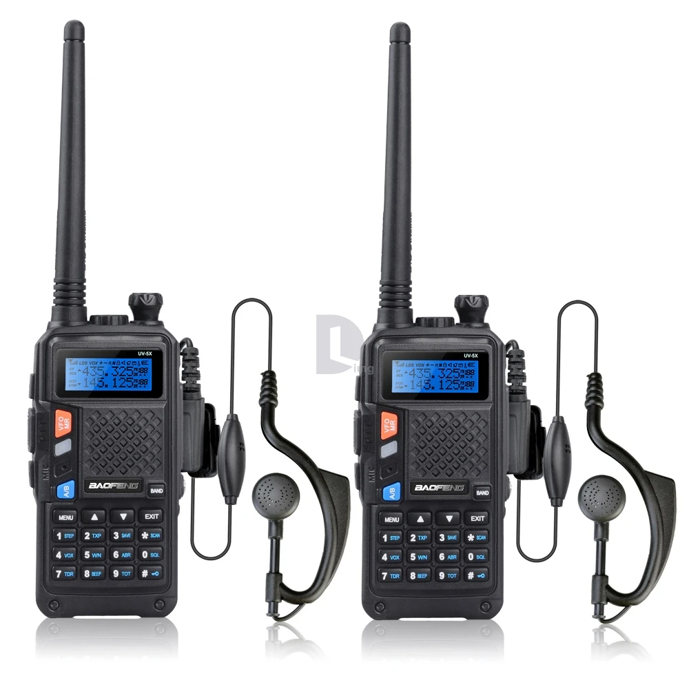 2 шт BAOFENG UV 5X рация обновленная версия Baofeng 5R UHF + VHF двухстороннее радио FM функция