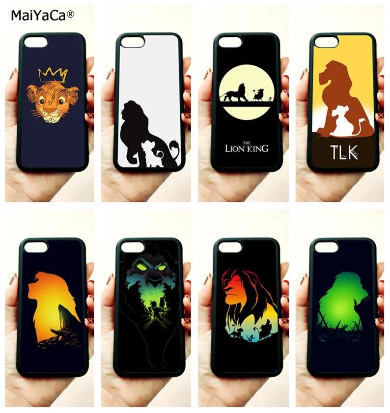 Король Лев simba Мягкий край чехол для телефона iphone 5s se 6 6s plus 7 7plus 8 8plus X XR XS MAX черный
