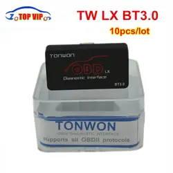 10 шт./лот TONWOM LX Bluetooth BT 3,0 ELM327 автомобильной диагностический сканер OBD код читателя DTC двигателя проверки для Android