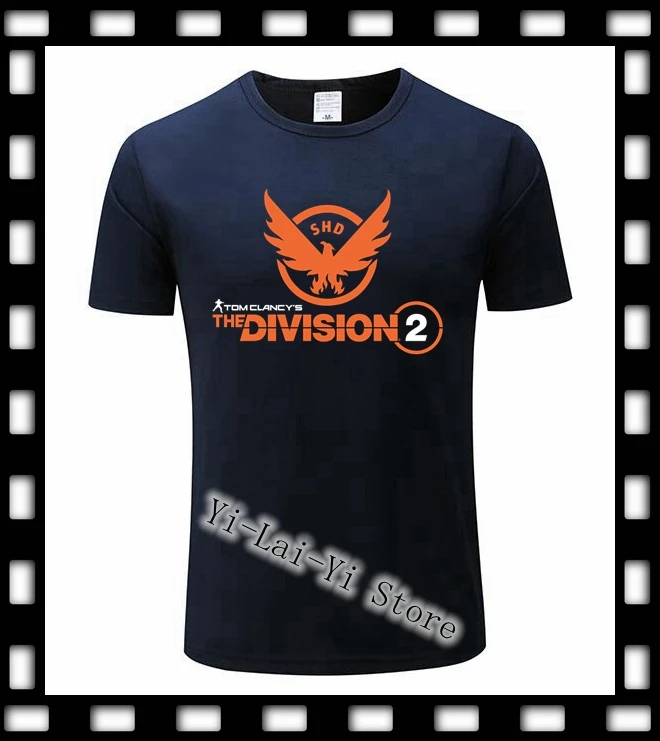 

New Men's T Shirt The Division 2 Tom Clancy's SHD PS4 Xbox PC Games Tee/TShirt/Shirt Male Hip Hop Funny Men Game Tee TShirts